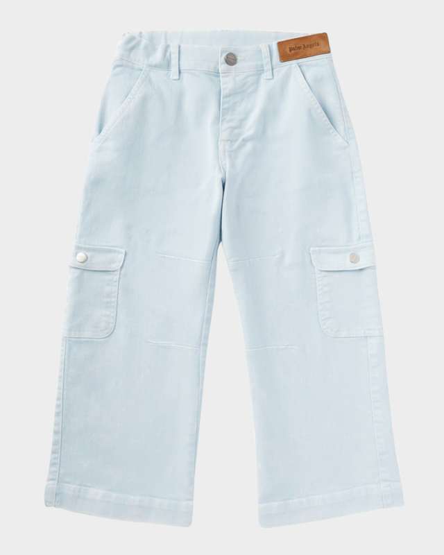 Girl's Cargo Pants W/ Logo Patch, Size